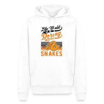 Propriétaires de serpents Amoureux des serpents - Sweat à capuche Premium bio Homme - blanc - Devant - Nico (187cm)