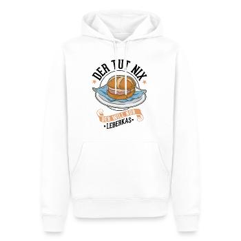Der tut nix Der will nur Leberkas Leberkäse - Männer Premium Bio Hoodie - Weiß - Vorne - Nico (187cm)