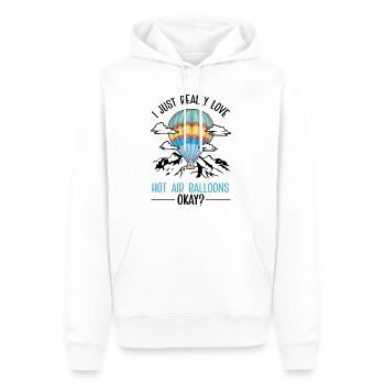 Montgolfière cadeau vol en montgolfière - Sweat à capuche Premium bio Homme - blanc - Devant - Nico (187cm)