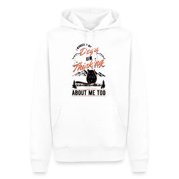 Degu Owner Shrub Rat Forest Degu - Men’s Premium Organic Hoodie - white - Front - Nico (187cm)