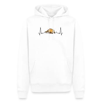Coati Heartbeat Coati - Sweat à capuche Premium bio Homme - blanc - Devant - Nico (187cm)