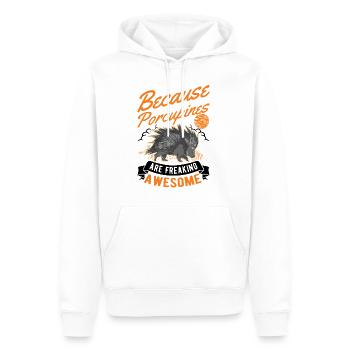 Porc-épic cadeau Porc-épic - Sweat à capuche Premium bio Homme - blanc - Devant - Nico (187cm)