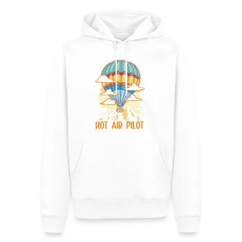 Pilote de montgolfière Pilote de montgolfière - Sweat à capuche Premium bio Homme - blanc - Devant - Nico (187cm)