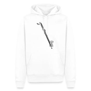 Clarinette basse Cadeau Clarinettiste basse - Sweat à capuche Premium bio Homme - blanc - Devant - Nico (187cm)