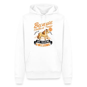 Because Shetland Ponies are freaking awesome - Männer Premium Bio Hoodie - Weiß - Vorne - Nico (187cm)