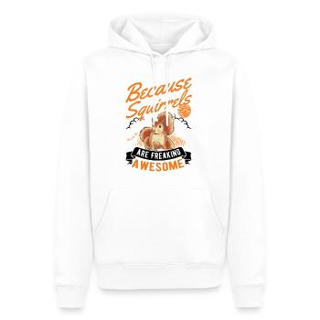 Écureuil cadeau écureuil écureuil gris écureuil - Sweat à capuche Premium bio Homme - blanc - Devant - Nico (187cm)