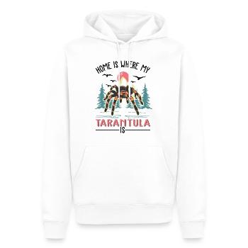 Zuhause ist wo meine Tarantel ist - Männer Premium Bio Hoodie - Weiß - Vorne - Nico (187cm)