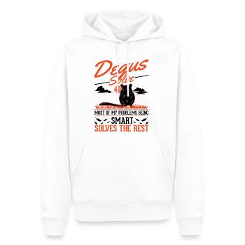 Degu Gift Shrub Rat Forest Degu - Men’s Premium Organic Hoodie - white - Front - Nico (187cm)