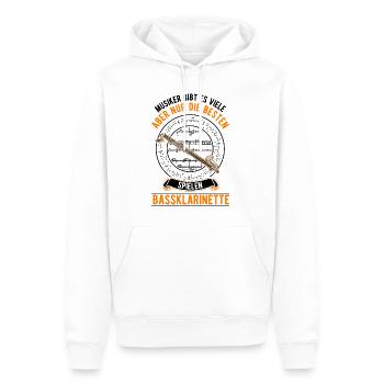 Bassklarinette Geschenk Bassklarinettist - Männer Premium Bio Hoodie - Weiß - Vorne - Nico (187cm)