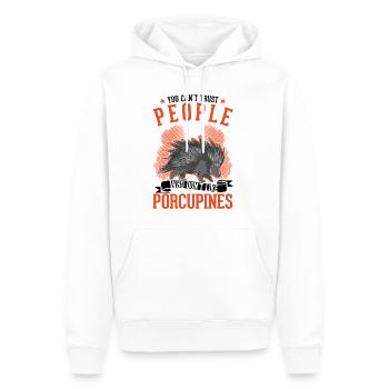 Porc-épic amateur Porc-épic - Sweat à capuche Premium bio Homme - blanc - Devant - Nico (187cm)