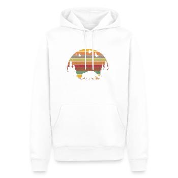 Nasenbär Retro Coati Vintage - Sweat à capuche Premium bio Homme - blanc - Devant - Nico (187cm)