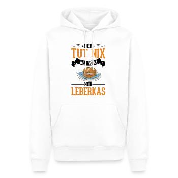 Der tut nix Der will nur Leberkas Leberkäse - Männer Premium Bio Hoodie - Weiß - Vorne - Nico (187cm)