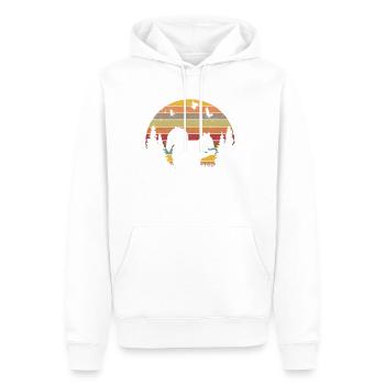Eichhörnchen Écureuil rétro - Sweat à capuche Premium bio Homme - blanc - Devant - Nico (187cm)