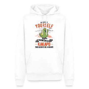 Always be yourself Kakapo - Männer Premium Bio Hoodie - Weiß - Vorne - Nico (187cm)