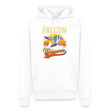 Faucon chuchoteur Fauconnier Fauconnier crécerelle fauconnerie - Sweat à capuche Premium bio Homme - blanc - Devant - Nico (187cm)