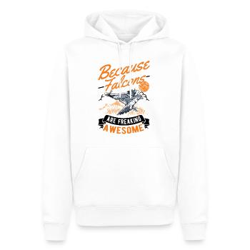 Cadeau de faucon, élevage de faucon, éleveur de faucon, fauconnier - Sweat à capuche Premium bio Homme - blanc - Devant - Nico (187cm)