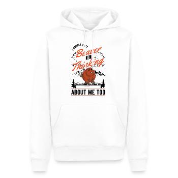Beaver Gift Beaver Dam Beaver - Men’s Premium Organic Hoodie - white - Front - Nico (187cm)