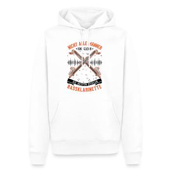 Bassklarinette Geschenk Bassklarinettist - Männer Premium Bio Hoodie - Weiß - Vorne - Nico (187cm)