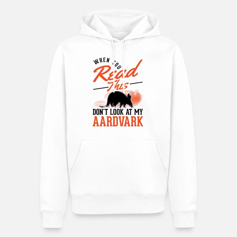 Erdferkel Geschenk Aardvark - Männer Premium Bio Hoodie - Weiß