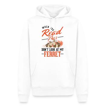 Ferret Lover Ferret Gift - Men’s Premium Organic Hoodie - white - Front - Nico (187cm)