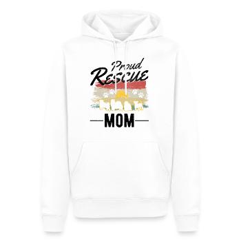 Hunderettung Mama Straßenhund - Männer Premium Bio Hoodie - Weiß - Vorne - Nico (187cm)
