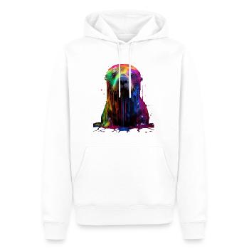 Rainbow Sea Otter - Männer Premium Bio Hoodie - Weiß - Vorne - Nico (187cm)