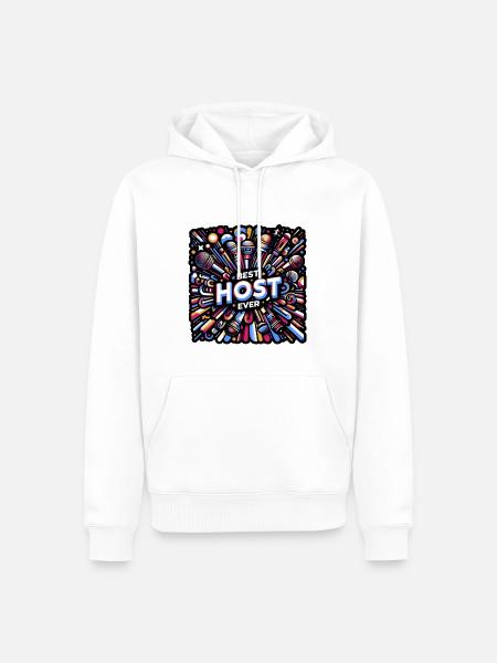 Best Host Ever 23 - Men’s Premium Organic Hoodie - white