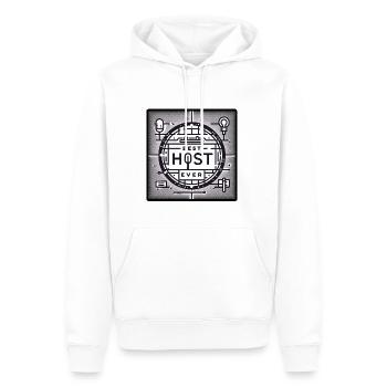 Meilleur hôte de tous les temps 24 - Sweat à capuche Premium bio Homme - blanc - Devant - Nico (187cm)