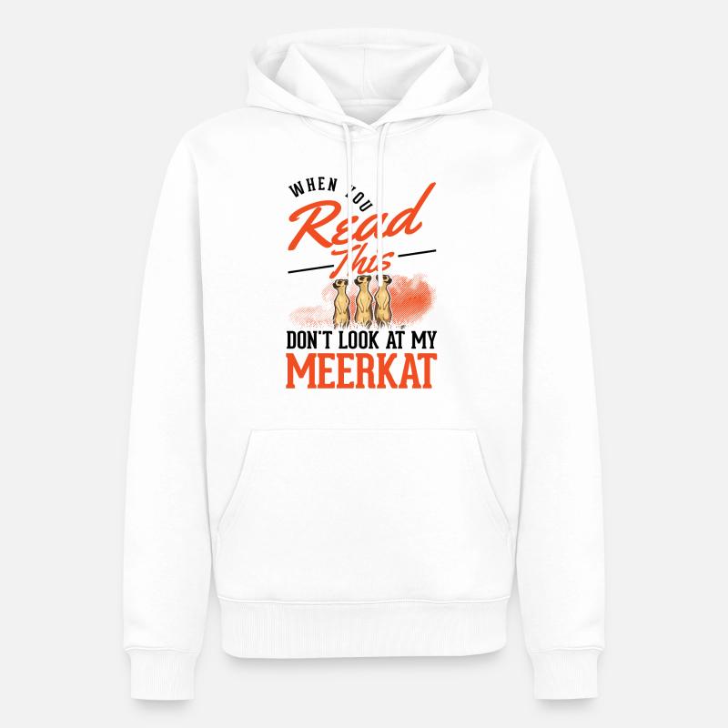Suricate Cadeau Suricate - Sweat à capuche Premium bio Homme - blanc