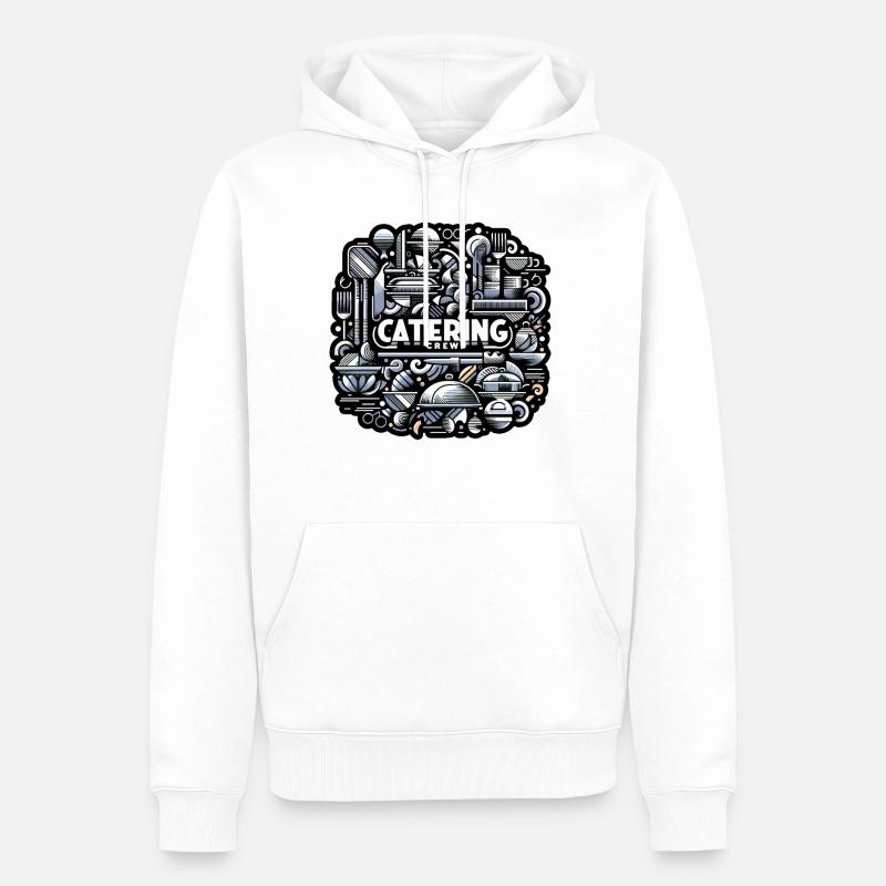 Équipe de restauration 6 - Sweat à capuche Premium bio Homme - blanc