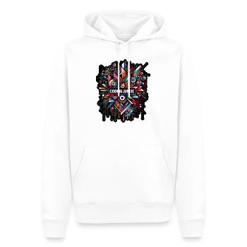 Accro au codage 10 - Sweat à capuche Premium bio Homme - blanc - Devant - Nico (187cm)