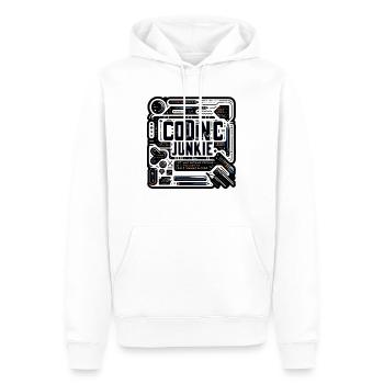 Accro au codage 11 - Sweat à capuche Premium bio Homme - blanc - Devant - Nico (187cm)
