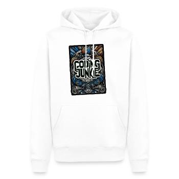 Accro au codage 14 - Sweat à capuche Premium bio Homme - blanc - Devant - Nico (187cm)