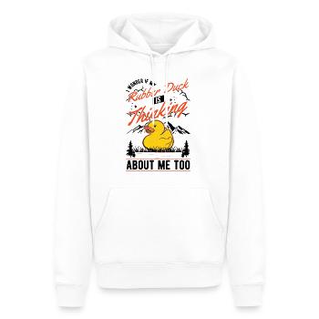 Canard en caoutchouc cadeau canard en caoutchouc canard en caoutchouc - Sweat à capuche Premium bio Homme - blanc - Devant - Nico (187cm)