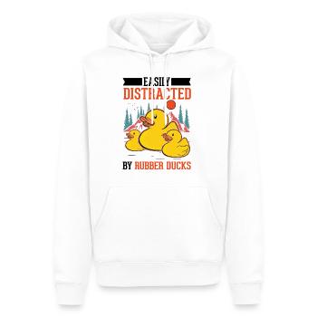 Rubber Duck Gift Rubber Duck Rubber Duck - Men’s Premium Organic Hoodie - white - Front - Nico (187cm)