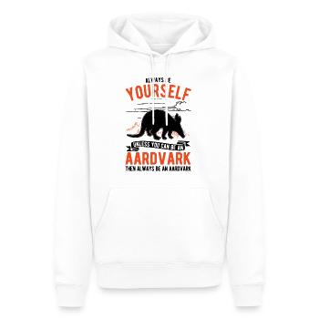 Soyez toujours vous-même, Aardvark Erdferkel - Sweat à capuche Premium bio Homme - blanc - Devant - Nico (187cm)
