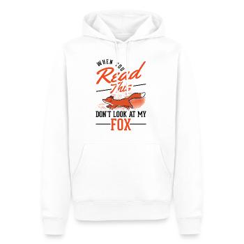 Cadeau de renard Renard roux - Sweat à capuche Premium bio Homme - blanc - Devant - Nico (187cm)
