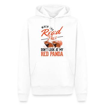 Cadeau Panda roux Panda roux - Sweat à capuche Premium bio Homme - blanc - Devant - Nico (187cm)