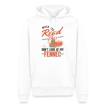 Fennec cadeau renard du désert Fennec - Sweat à capuche Premium bio Homme - blanc - Devant - Nico (187cm)
