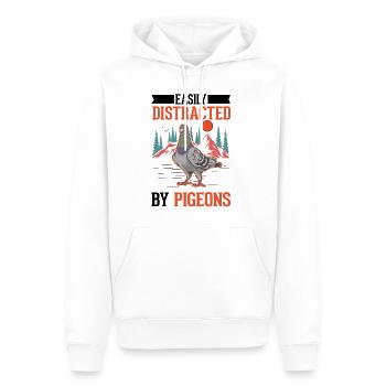 Taube Taubenzüchter Stadttaube Brieftaube - Männer Premium Bio Hoodie - Weiß - Vorne - Nico (187cm)