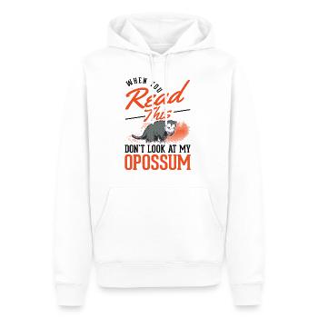 Opossum cadeau opossum marsupial - Sweat à capuche Premium bio Homme - blanc - Devant - Nico (187cm)