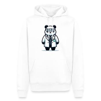 Cute Panda Scientist - Männer Premium Bio Hoodie - Weiß - Vorne - Nico (187cm)