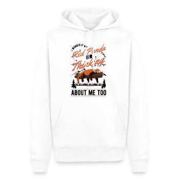Cadeau Panda roux Panda roux - Sweat à capuche Premium bio Homme - blanc - Devant - Nico (187cm)