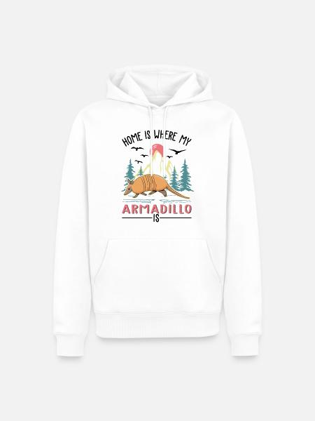 Armadillo Home Armadillo Armadillo - Men’s Premium Organic Hoodie - white