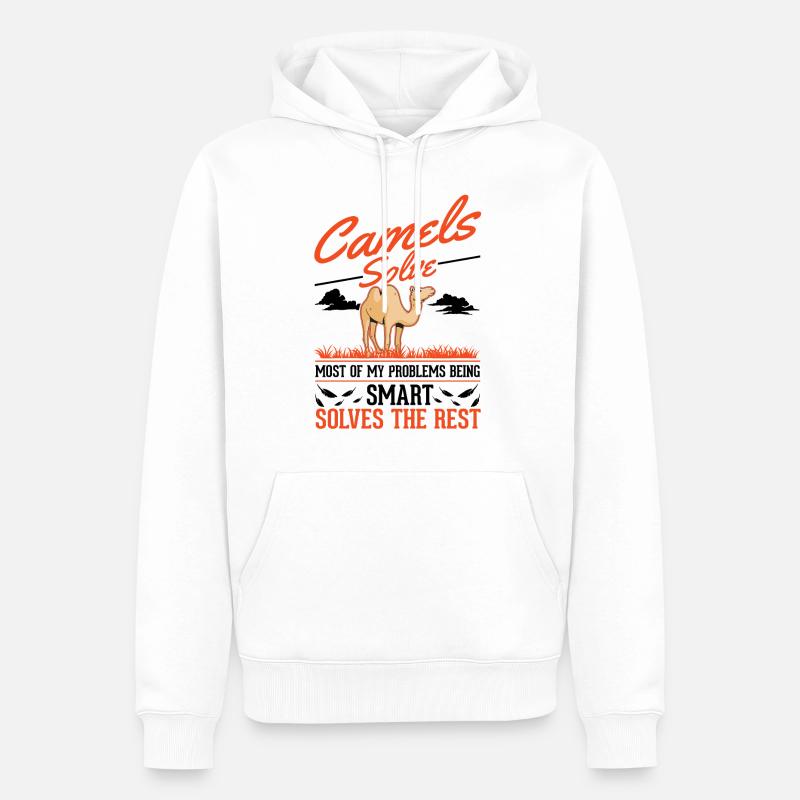 Kamel Dromedar Ägypten Geschenk Großkamel - Männer Premium Bio Hoodie - Weiß