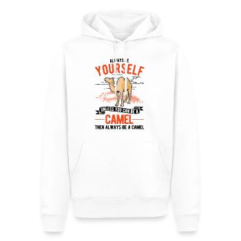 Soyez toujours vous-même Camel Big Camel Camel - Sweat à capuche Premium bio Homme - blanc - Devant - Nico (187cm)