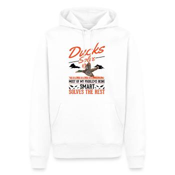 Cadeau de canard Canard Canard Éleveur de Canard - Sweat à capuche Premium bio Homme - blanc - Devant - Nico (187cm)