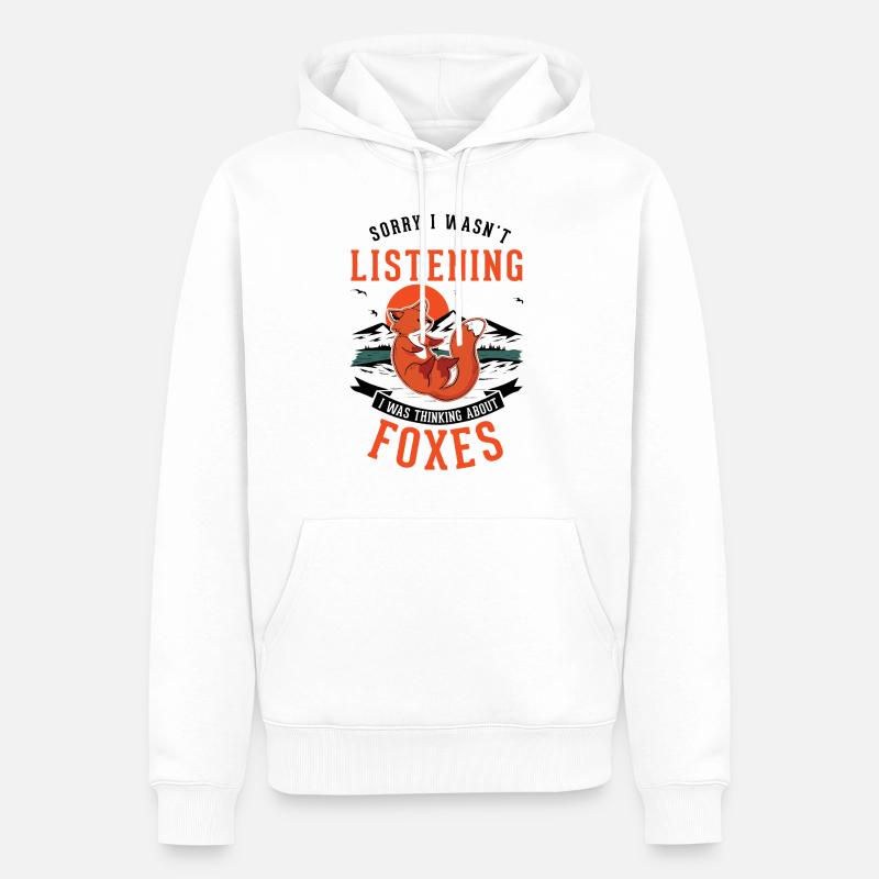 Fuchs Geschenk Rotfuchs - Männer Premium Bio Hoodie - Weiß
