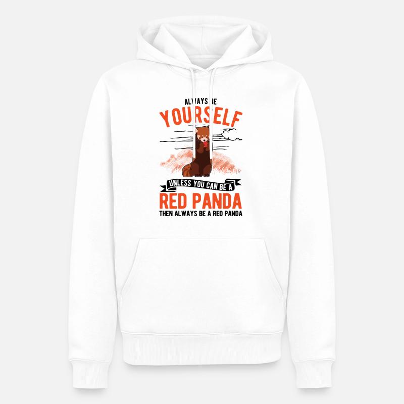 Roter Panda Geschenk Red Panda - Männer Premium Bio Hoodie - Weiß