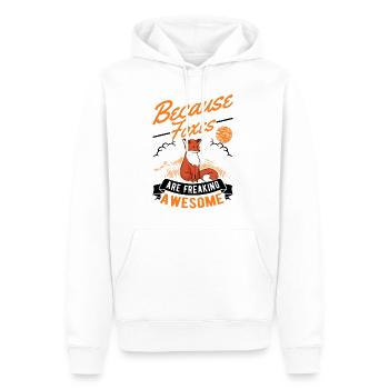 Renard Cadeau Renard Rouge - Sweat à capuche Premium bio Homme - blanc - Devant - Nico (187cm)